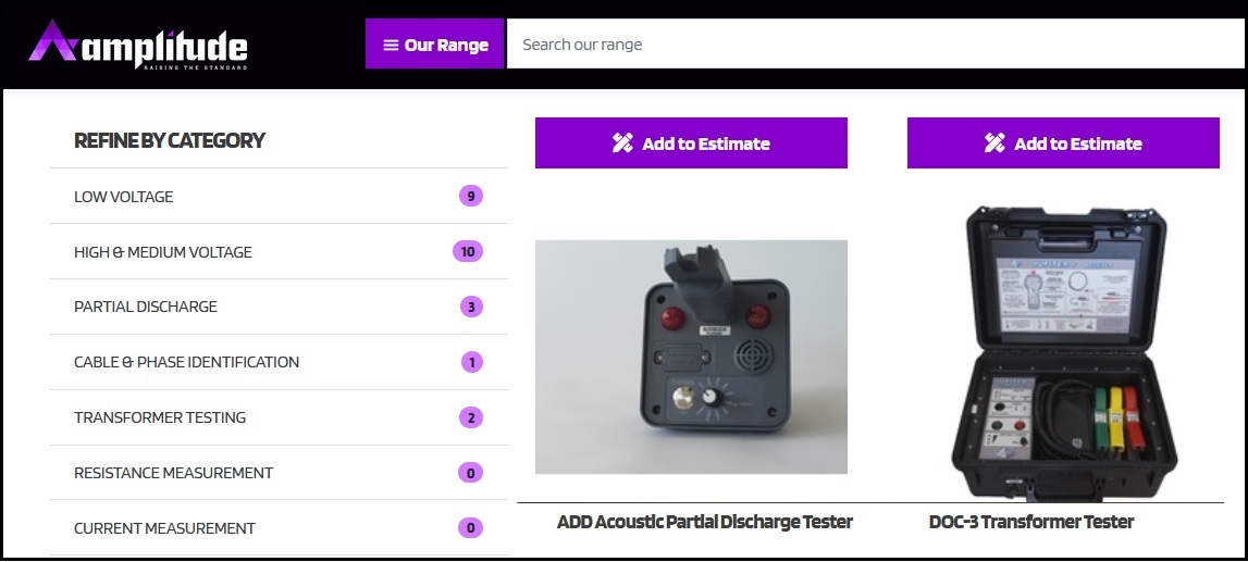 Amplitude Partenaire distributeur Produits de tests et de mesures